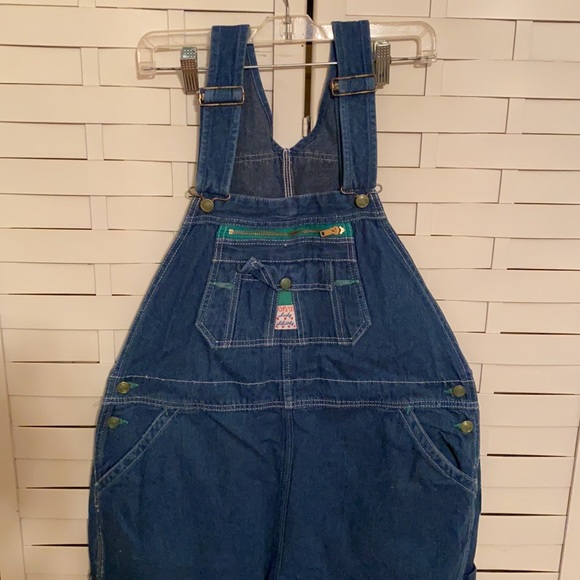Vintage Lady Liberty denim bib overalls - Picture 2 of 6